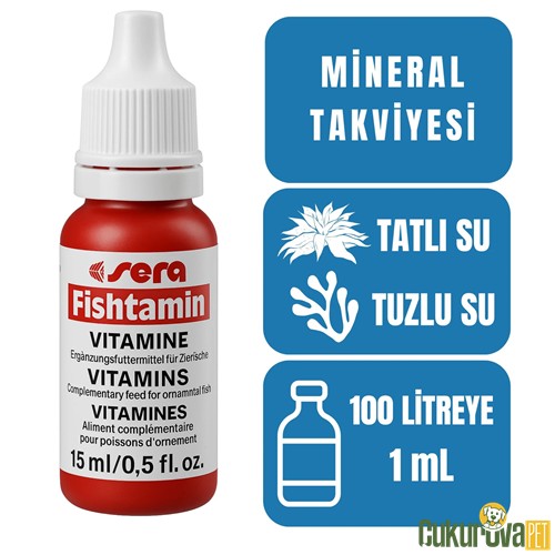 Sera Fishtamin Balık Vitamini 15 Ml