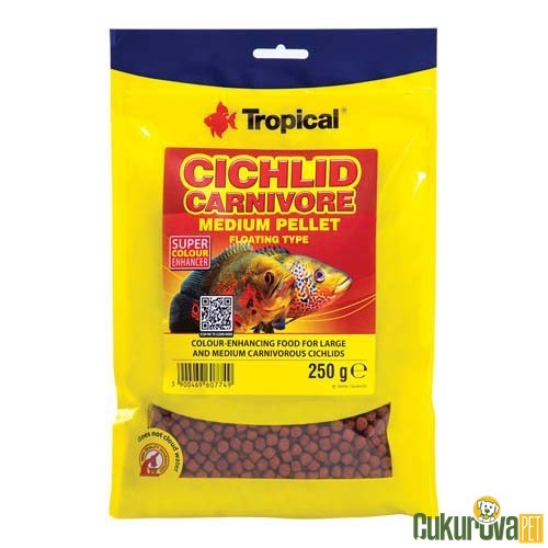 Tropical Cichlid Carnivore Medium Pellet 250 Gr