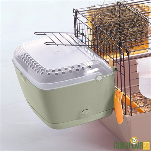 Imac Sweet Home Guinea Pig Ve Tavşan Evi - Gri - 37 x 26 x 22 Cm