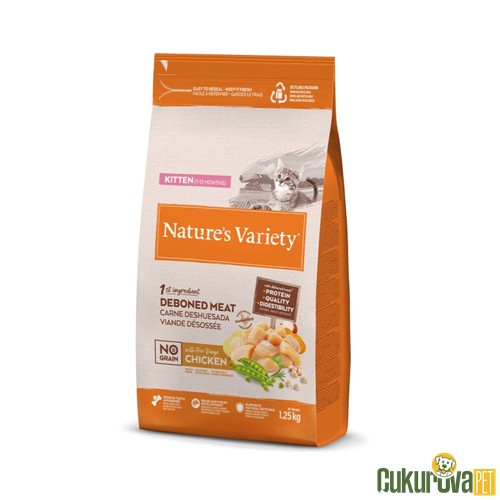 Nature's Variety Selected Tavuk Etli Tahılsız Yavru Kedi Maması 1.25 Kg