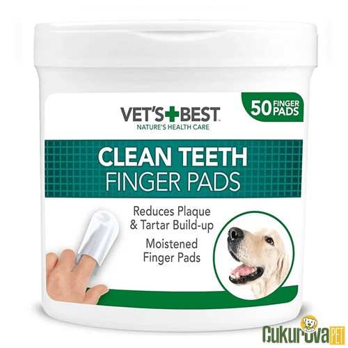 VET'S BEST PLAK VE TARTAR OLUŞUMUNU ENGELLEYEN KÖPEK DİŞ TEMİZLEME PARMAK PEDİ 