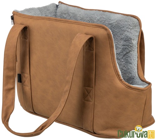 Trixie Carrier Evelyn Kedi & Köpek Taşıma Çantası Kahverengi - Gri, 40 x 30 x 20 Cm