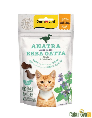 Gimcat Crunchy Ördekli ve Catnipli Kedi Ödül Maması 50 Gr