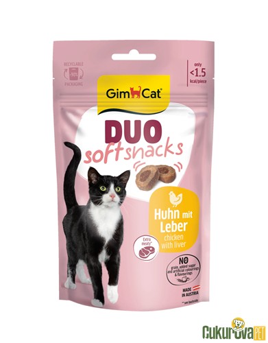 Gimcat Duo Soft Snacks Chicken With Liver Kedi Ödül Maması 50 Gr