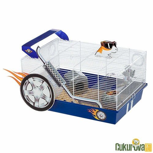 Ferplast Dragster Hamster Kafesi Yarış Arabası Temalı 50 x 35 x 25 Cm