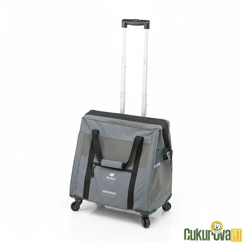 Ferplast Voyager 450 Tekerlekli Kedi & Köpek Taşıma Çantası Gri - 46 x 26 x 48 Cm