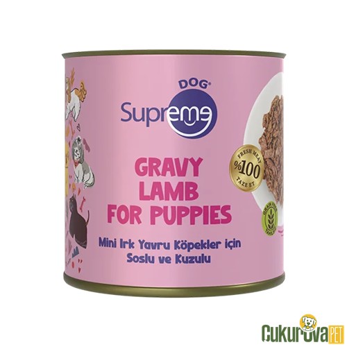 Supreme Soslu Ve Kuzulu Mini Irk Yavru Köpek Konservesi 200 Gr