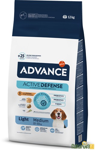 ADVANCE ORTA IRK LIGHT TAVUK ETLİ YETİŞKİN KÖPEK MAMASI 12 KG