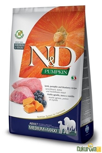 N & D Tahılsız Bal Kabaklı ve Kuzu Etli Medium Maxi Yetişkin Köpek Maması 12 Kg