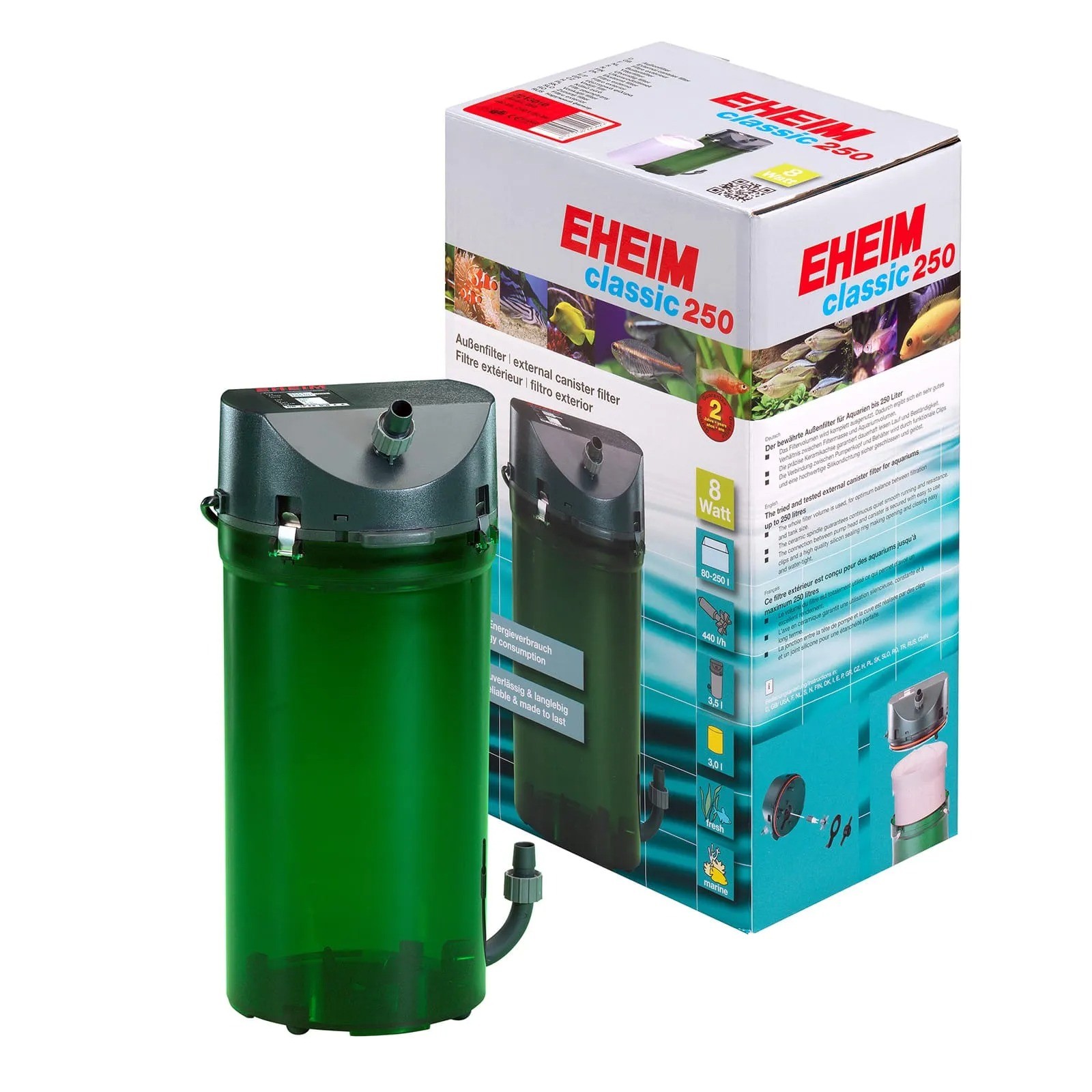 Eheim Classic 250 2213 Dış Filtre Sessiz ve Dayanıklı Akvaryum