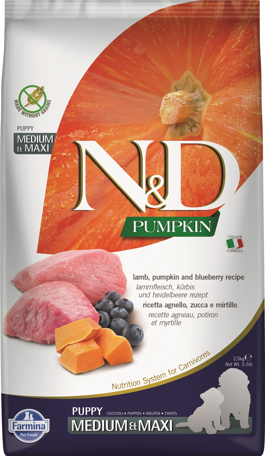 N&D Pumpkin Kuzu Etli Yaban Mersinli Balkabaklı Orta & Büyük Irk