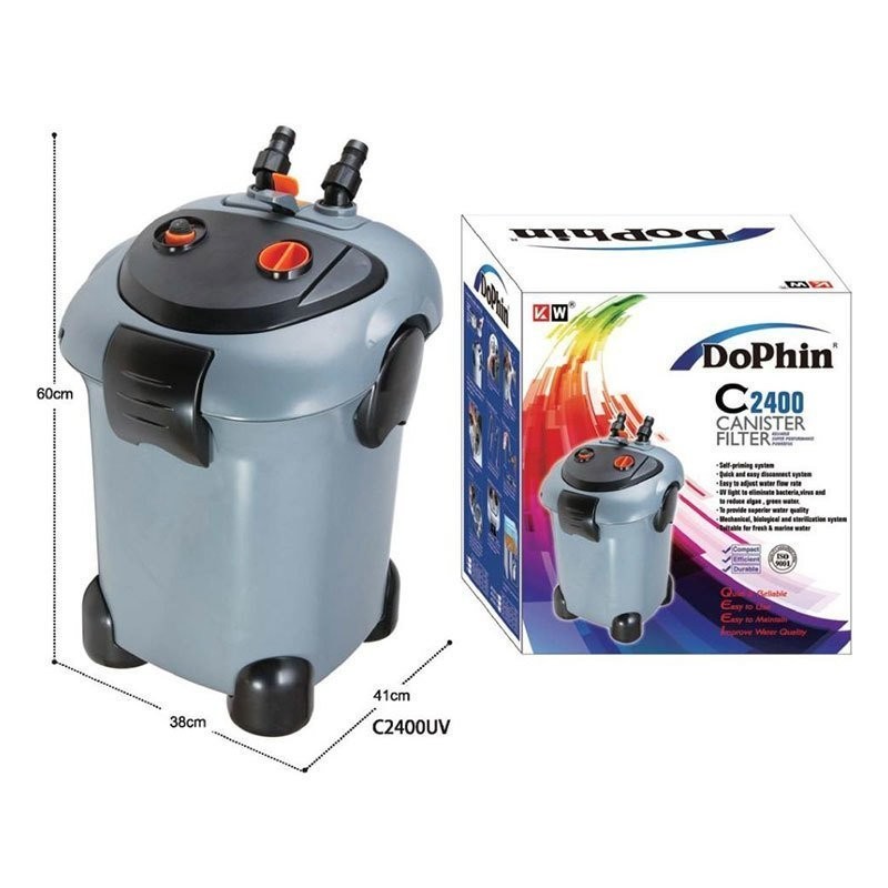 Dophin C-2400 Dış Filtre Güçlü ve Sessiz Akvaryum Dış Filtrasyon