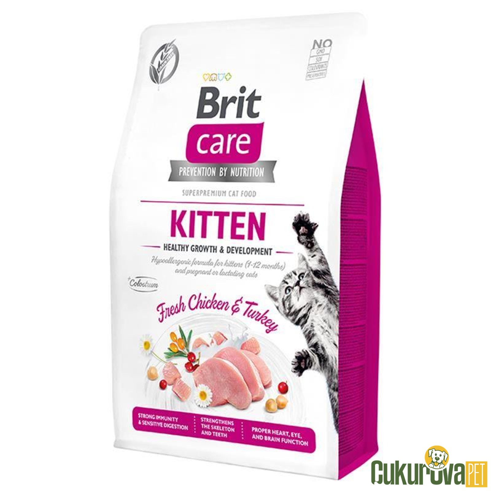 Brit Care Kitten Tavuklu Ve Hi̇ndili Yavru Kedi Maması 2 Kg