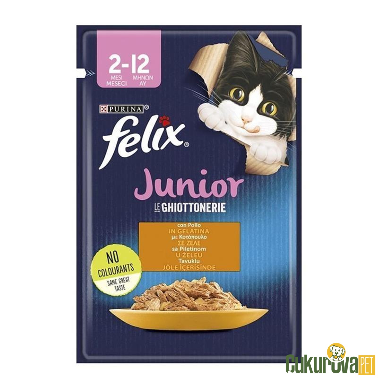 Felix Junior Tavuklu Yavru Kedi̇ Yaş Maması Pouch 85 Gr