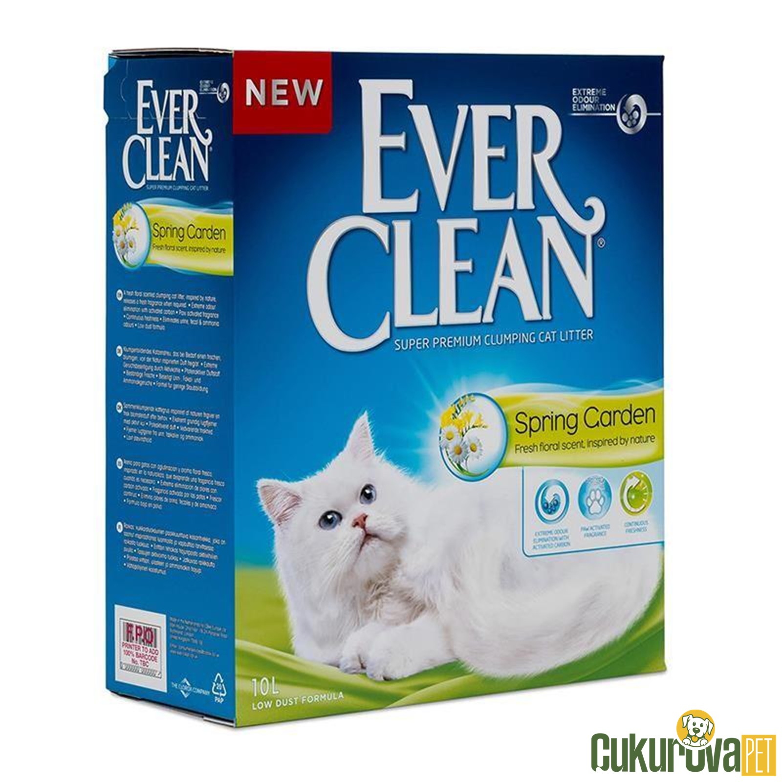 Ever Clean Spring Garden Çi̇çek Kokulu Topaklanan Kedi̇ Kumu 10 L