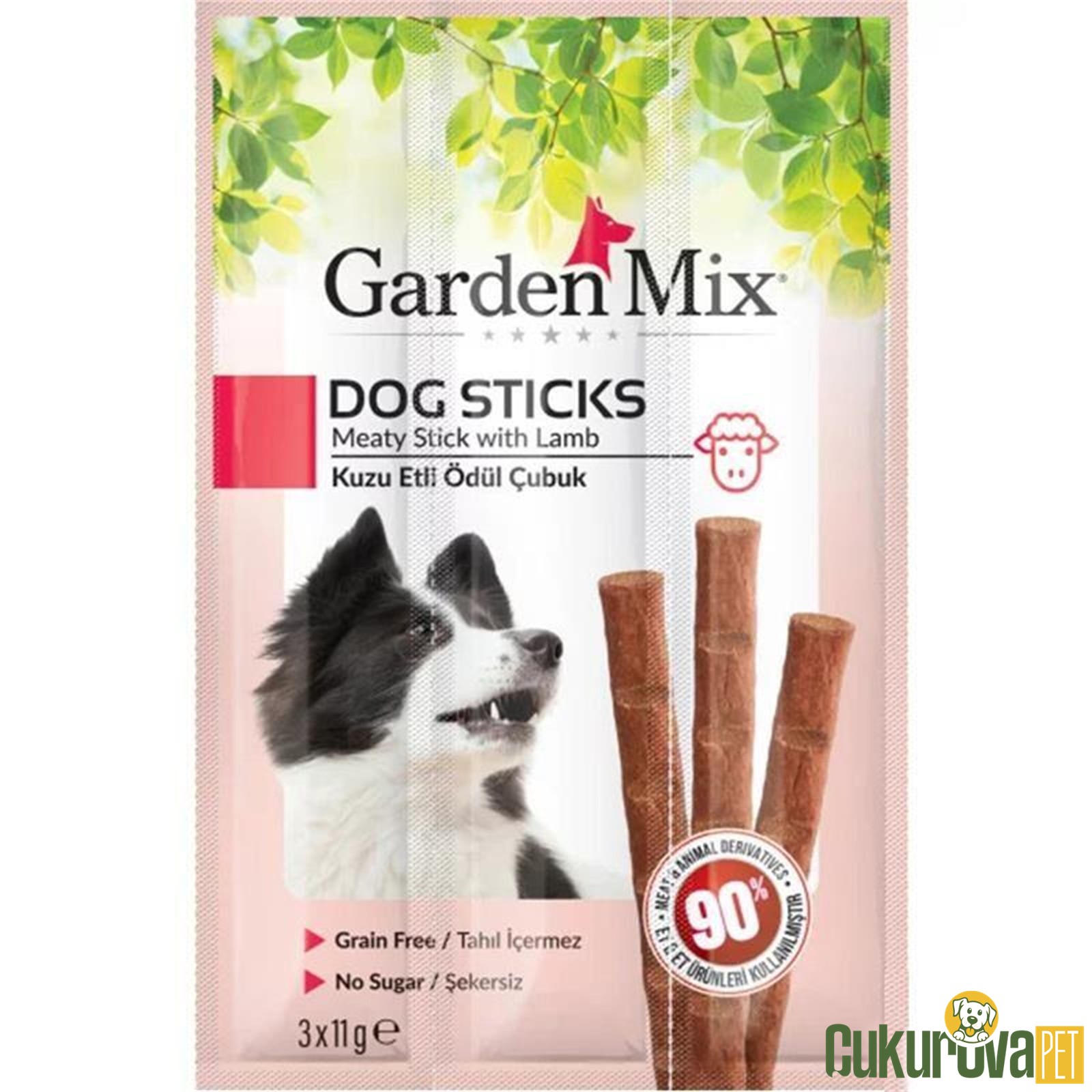 Gardenmix Kuzu Etli Ödül Çubuğu 3'lü 33 Gr