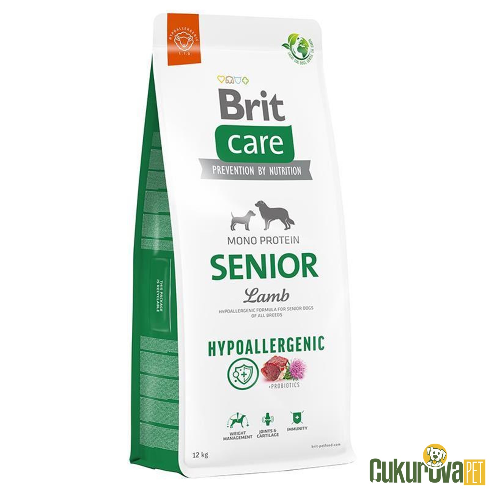 Brit Care Mono Protein Senior Kuzulu Ve Pirinçli Yaşlı Köpek Maması 12 Kg