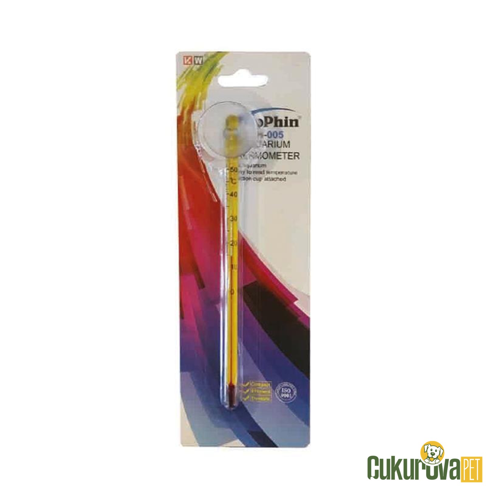 Dophin Cam Akvaryum Termometre 14.5 Cm