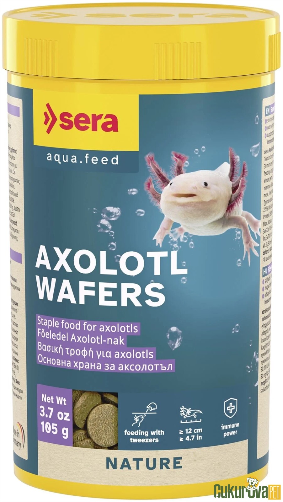 Sera Axolotl Wafers Nature Tablet Yem 250 Ml - 105 Gr