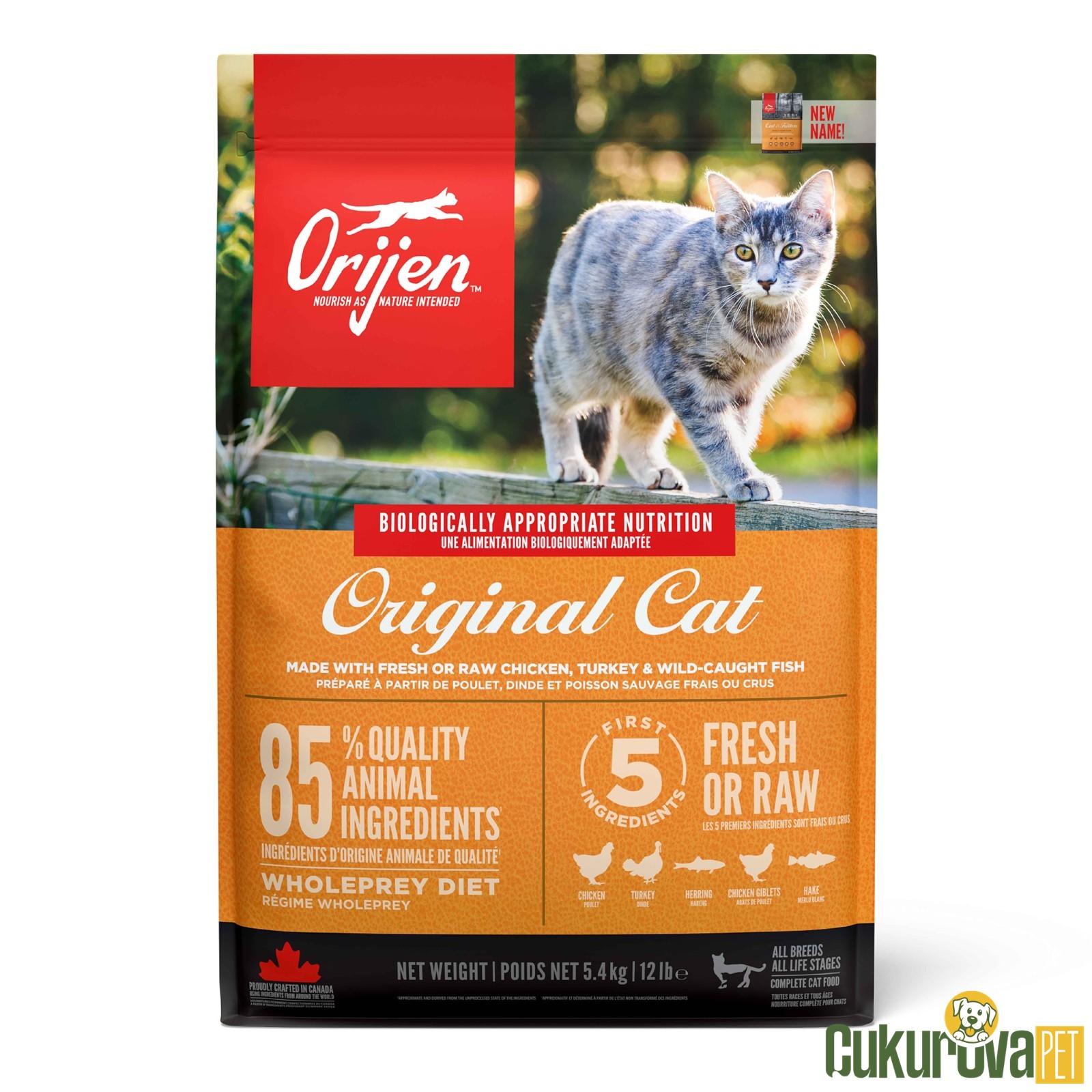 Orijen Original Cat Tüm Yaşam Evreleri İçin Kedi Maması 5.4 Kg
