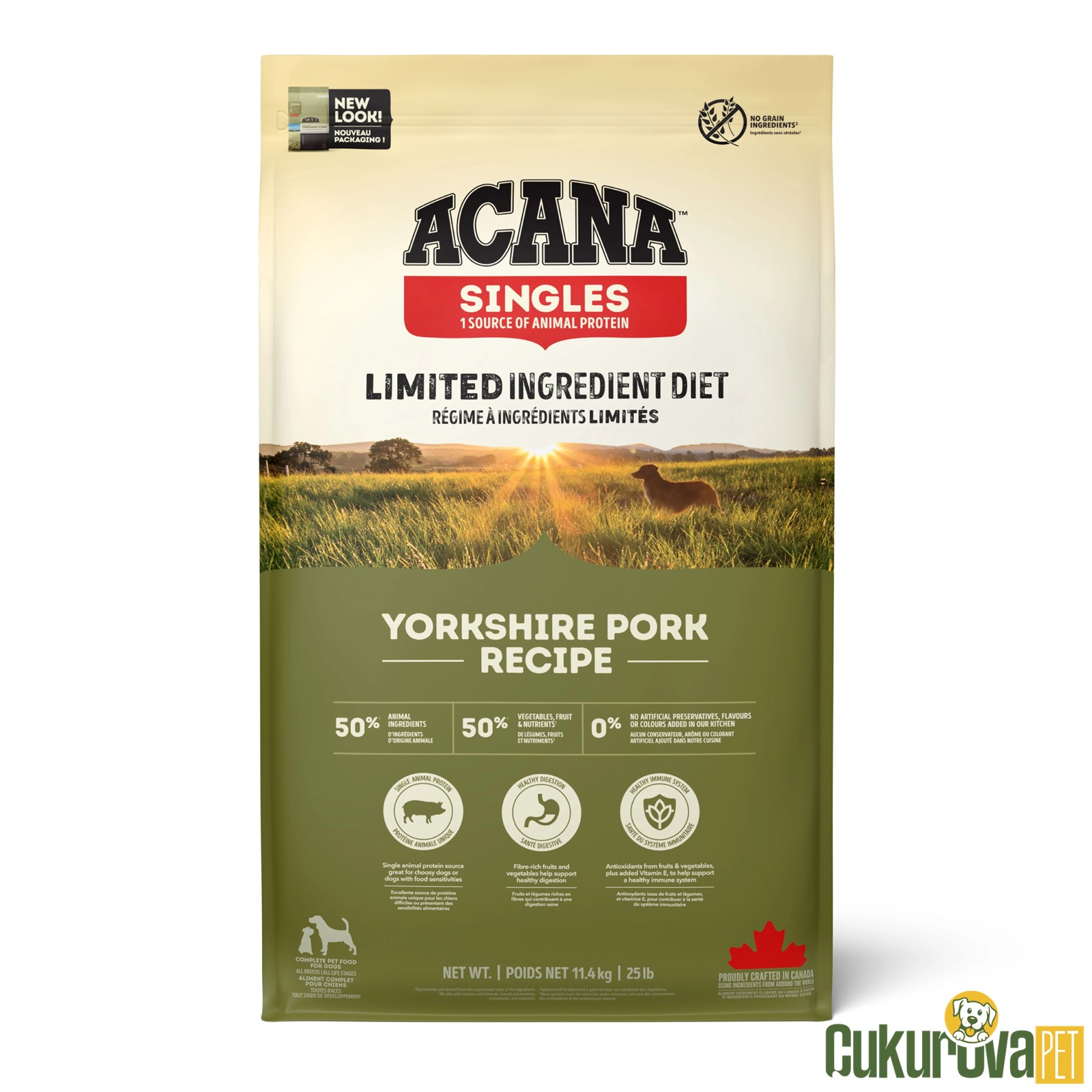 Acana Singles Yorkshire Pork Tüm Yaşam Evreleri İçin Köpek Maması 11.4 Kg