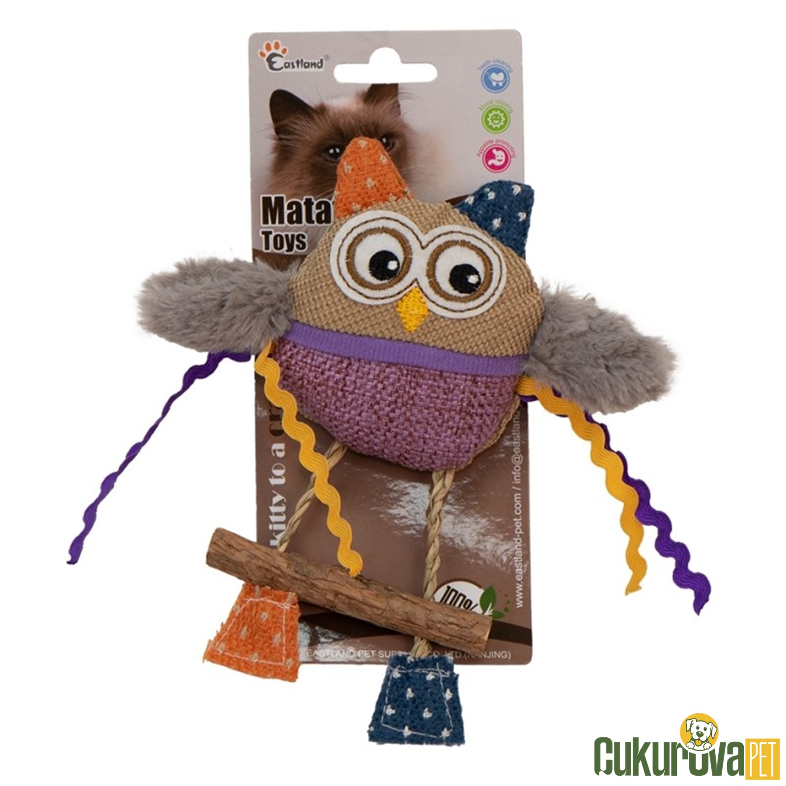 Eastland Kedi̇ Oyuncağı Catnipli Peluş Baykuş 16 Cm