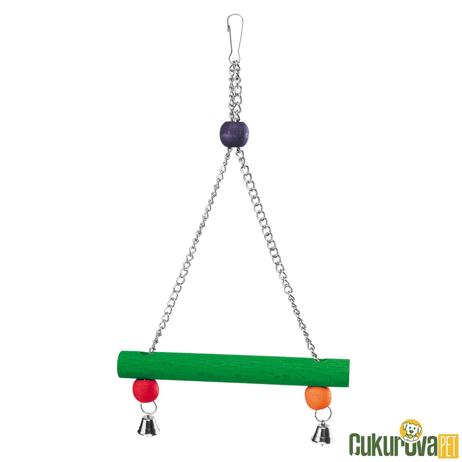 Ferplast Pa 4098 Renkli Ahşap Papağan Salıncağı 20 x 37 Cm