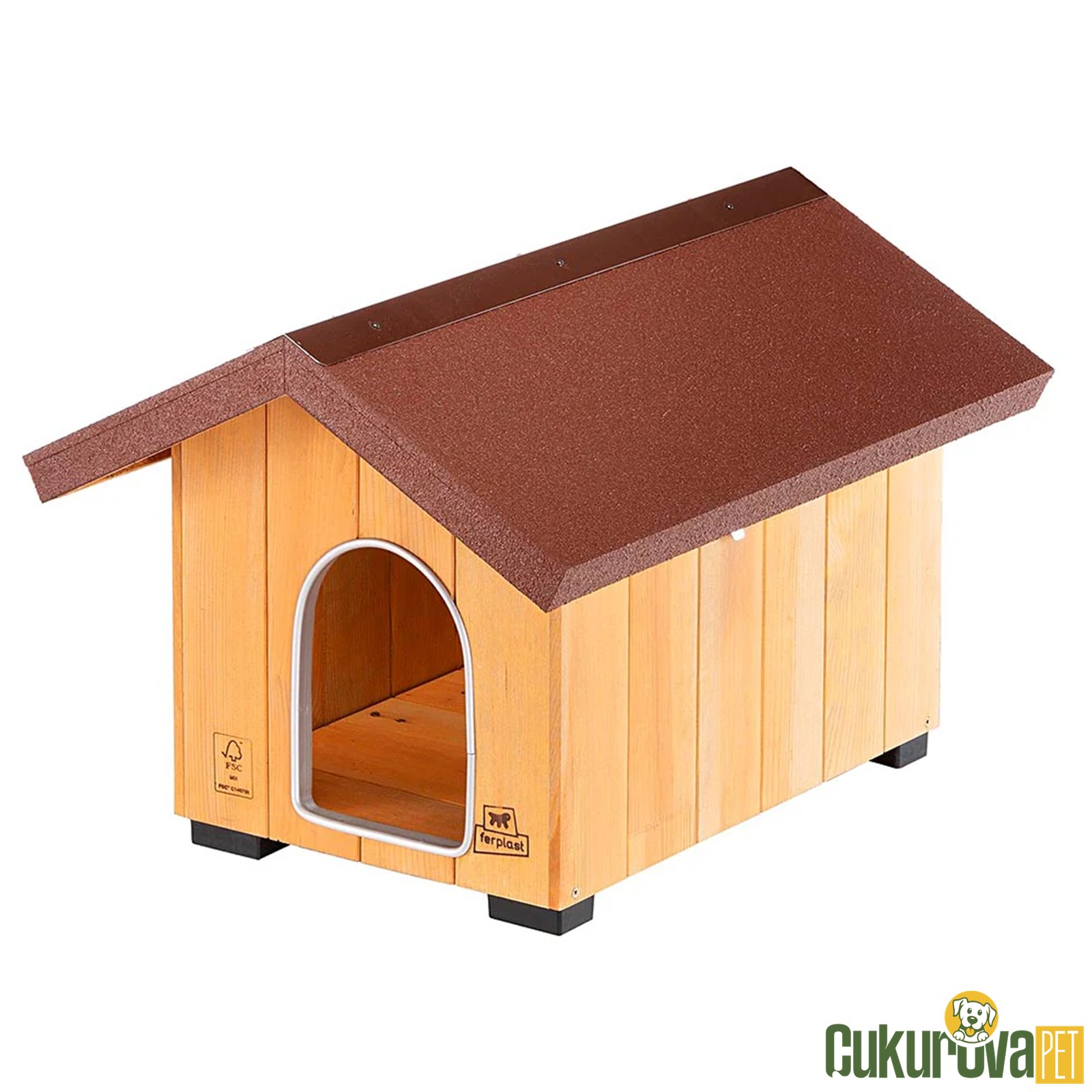 Ferplast Ahşap Domus Maxi Köpek Kulübesi̇ 109 x 86.5 x 103 Cm
