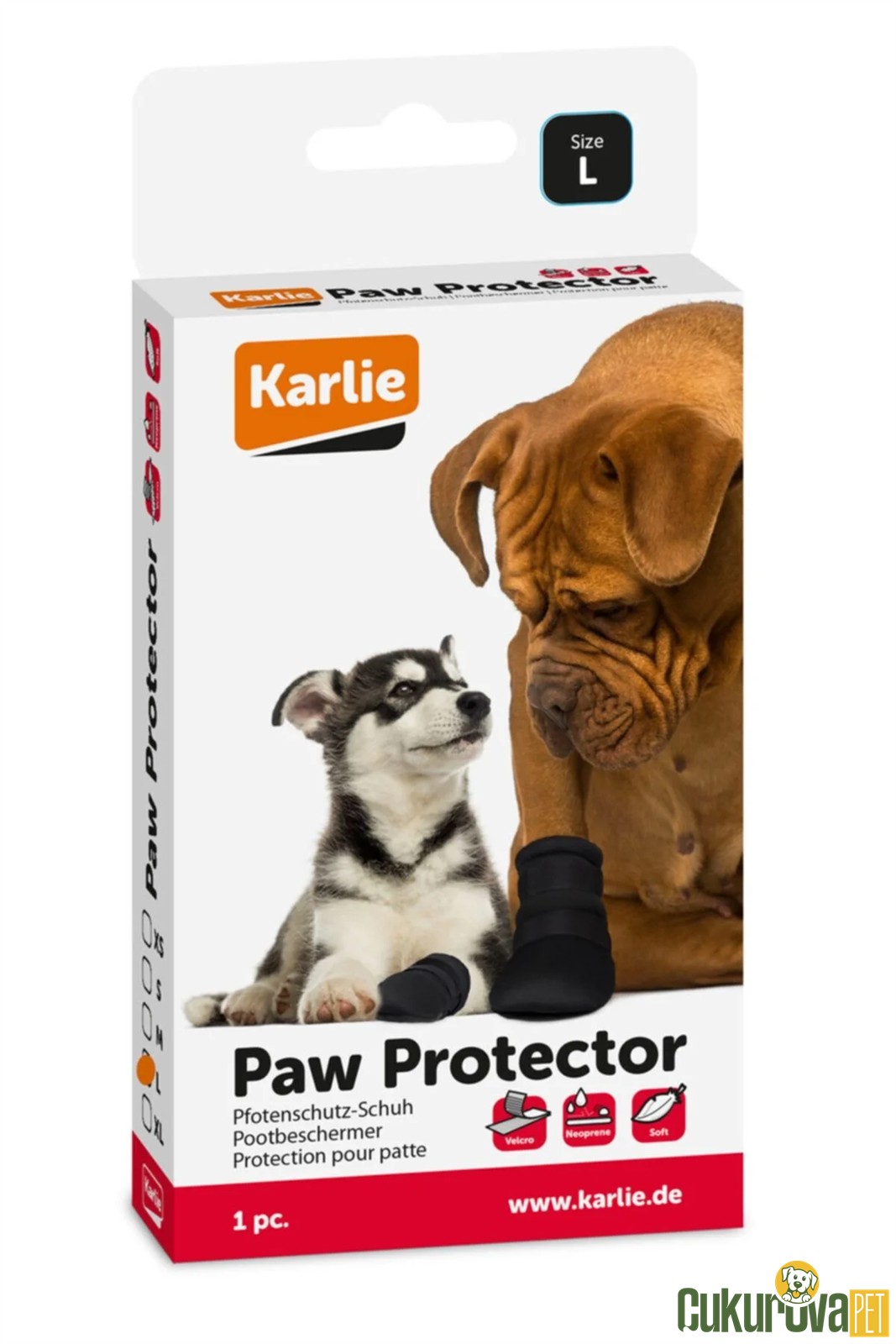 Karlie Kaymaz Tabanli Pati Koruyucu Köpek Çorabı - L