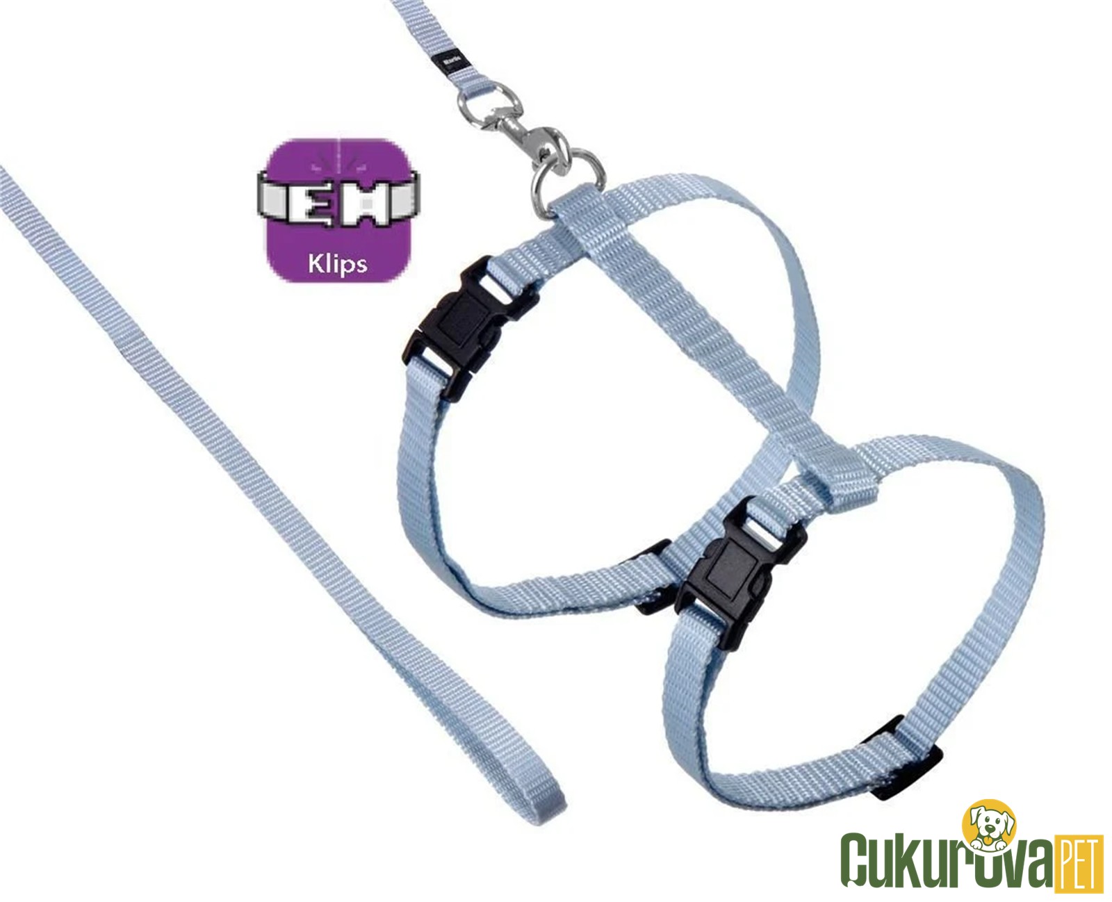 Karlie Açik Mavi̇ Göğüs Tasmasi - Uzatma 110 Cm - Xl