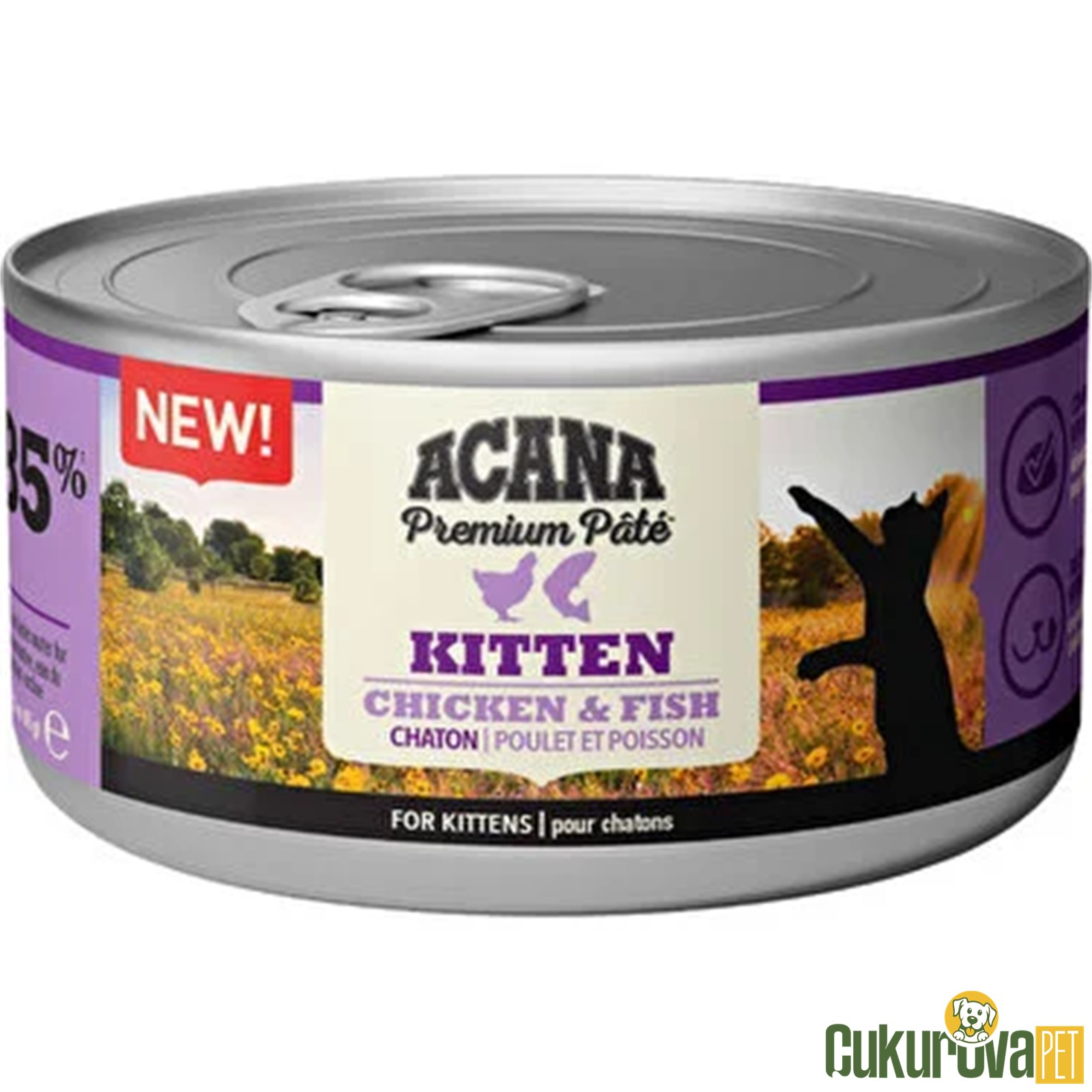 Acana Premium Pate Tavuklu Ve Balıklı Ezme Yavru Kedi Konservesi 85 Gr