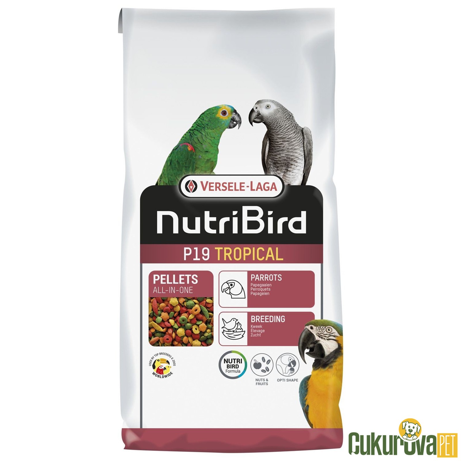 Versele Laga NutriBird P19 Tropical Pellets Papağan Yemi 10 Kg