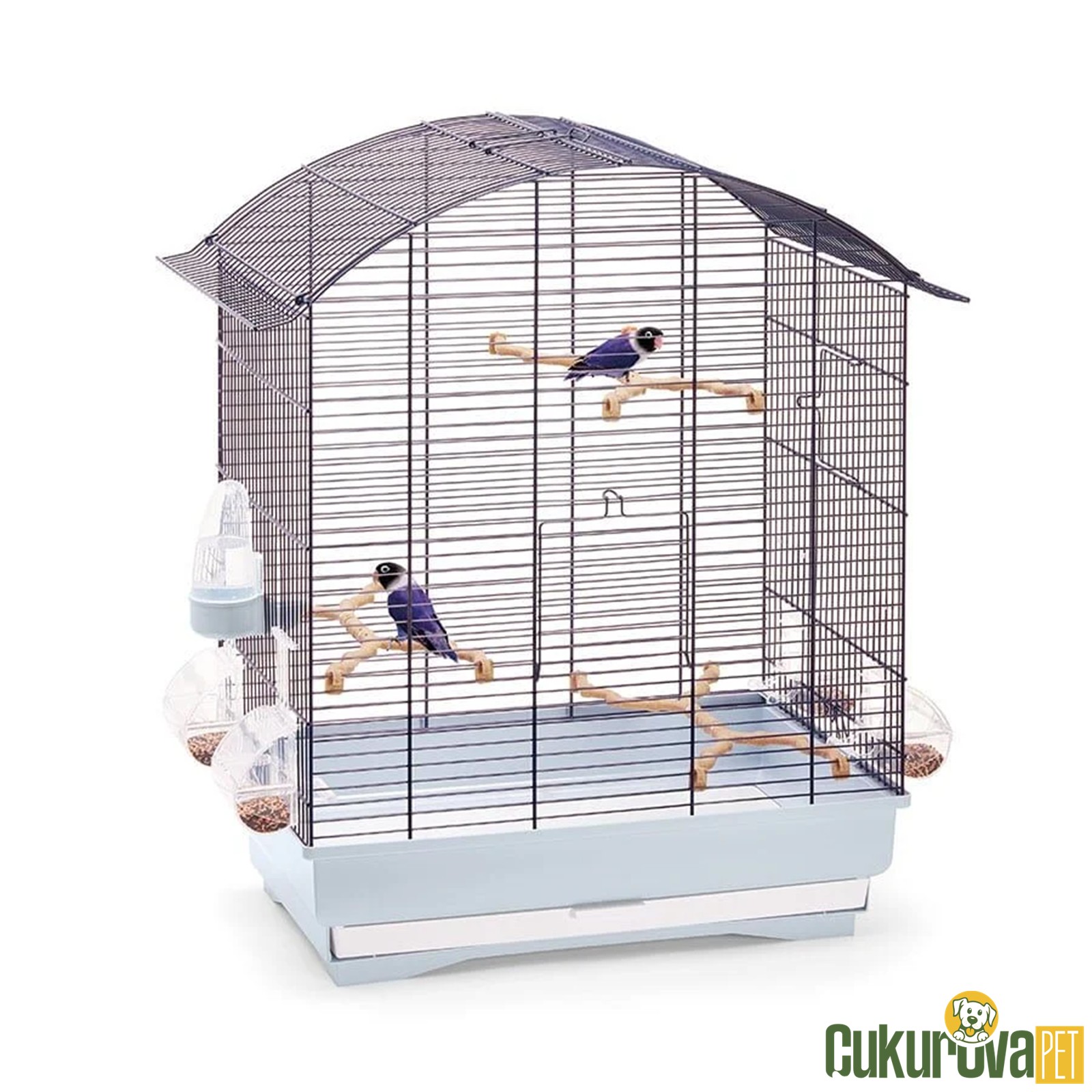 Imac Agata Üstü Açılan Kuş Kafesi Mor & Mavi - 58 x 33 x 62.5 Cm