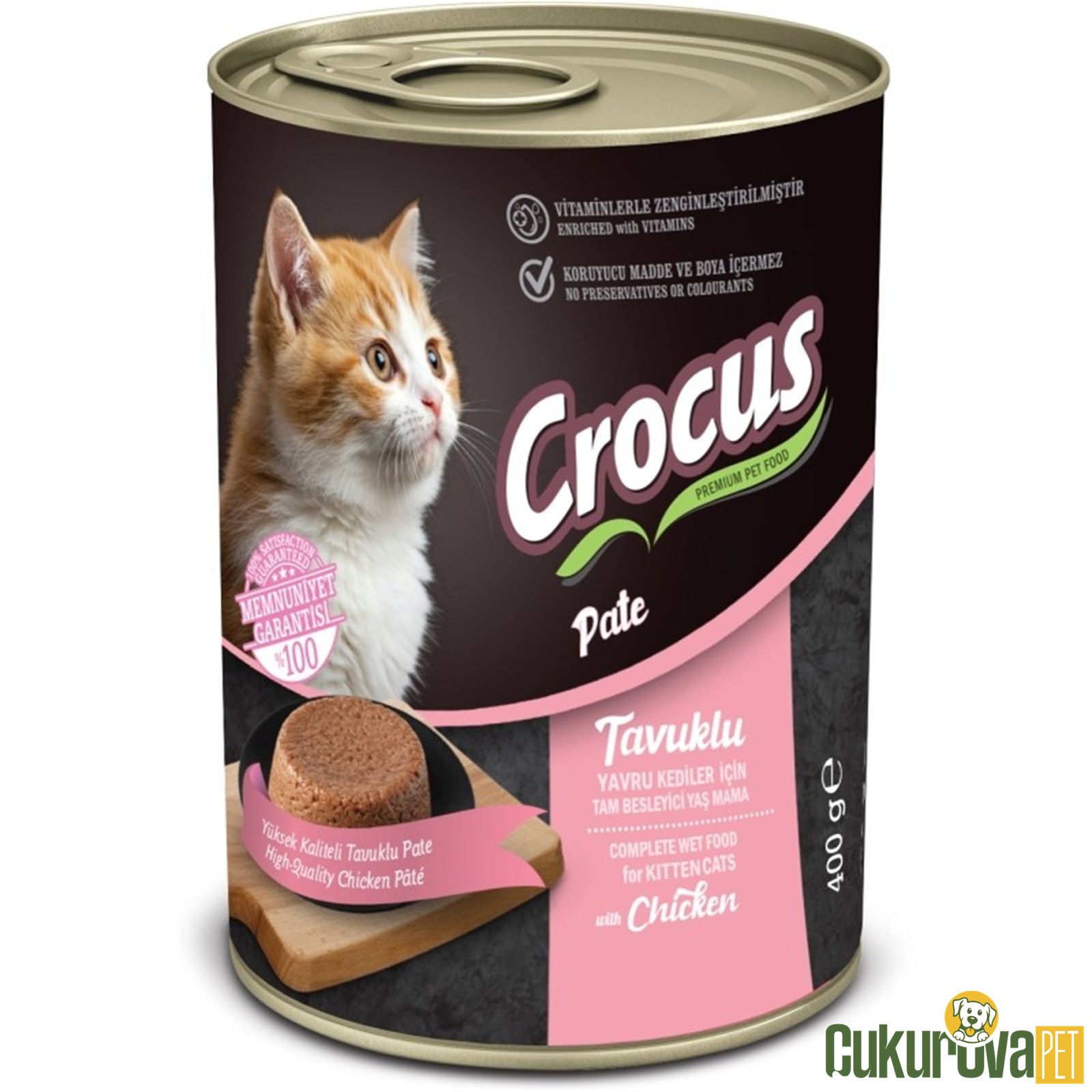 Crocus Kitten Pate Tavuklu Yavru Kedi Yaş Maması 400 Gr
