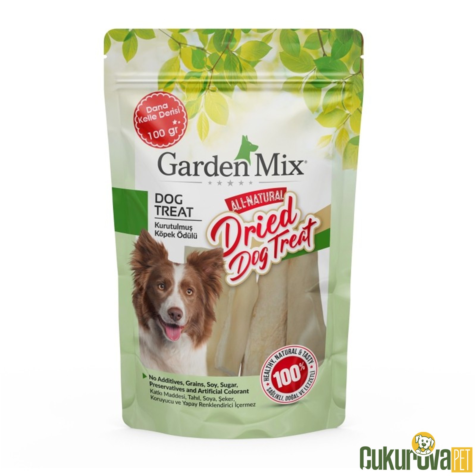 Gardenmix Köpek Ödülü Kurutulmuş Dana Kelle Derisi 100 Gr
