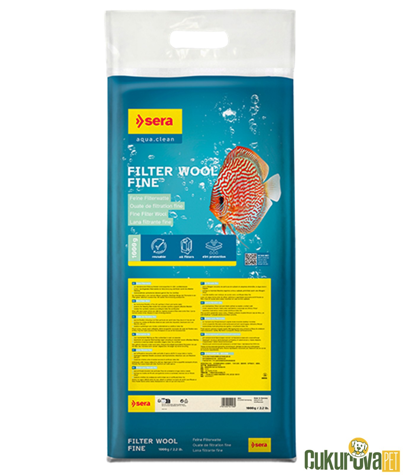 Sera Akvaryum Fi̇ltre Malzemesi̇ İnce Elyaf 1000 Gr