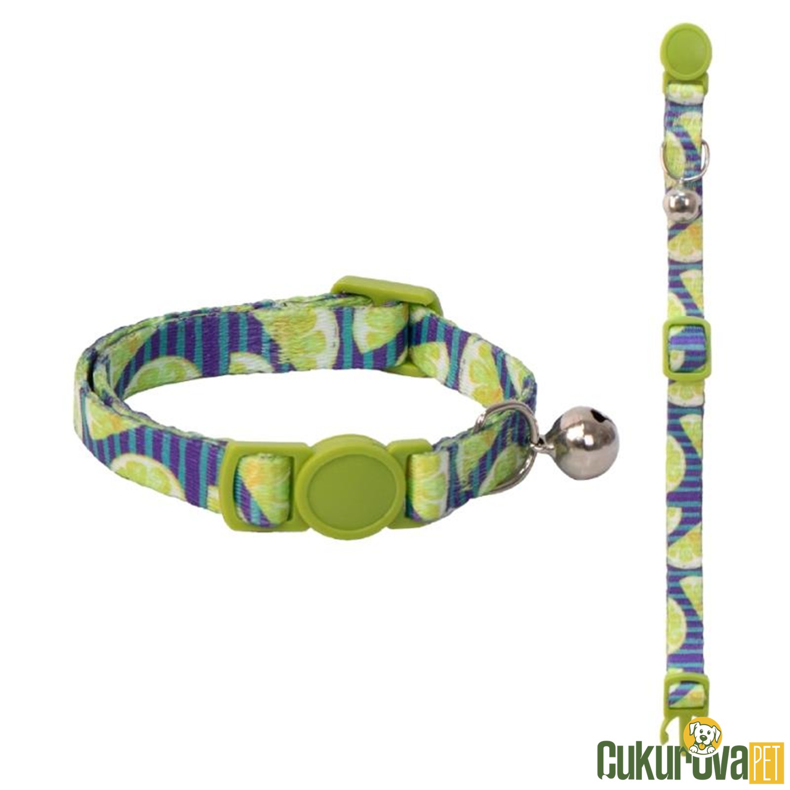 Eastland Plastik Kedi̇ Boyun Tasma Li̇mon Desenli̇ 22 - 30 Cm