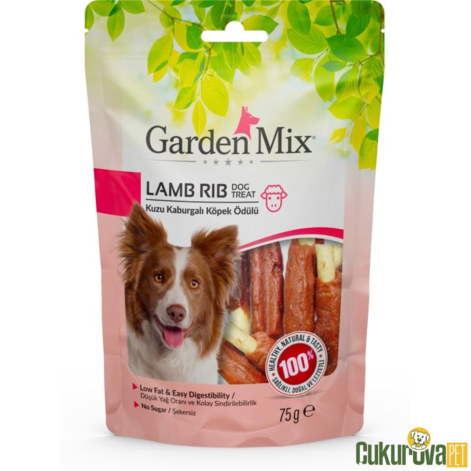 Gardenmix Kuzu Kaburgalı Köpek Ödülü 75 Gr