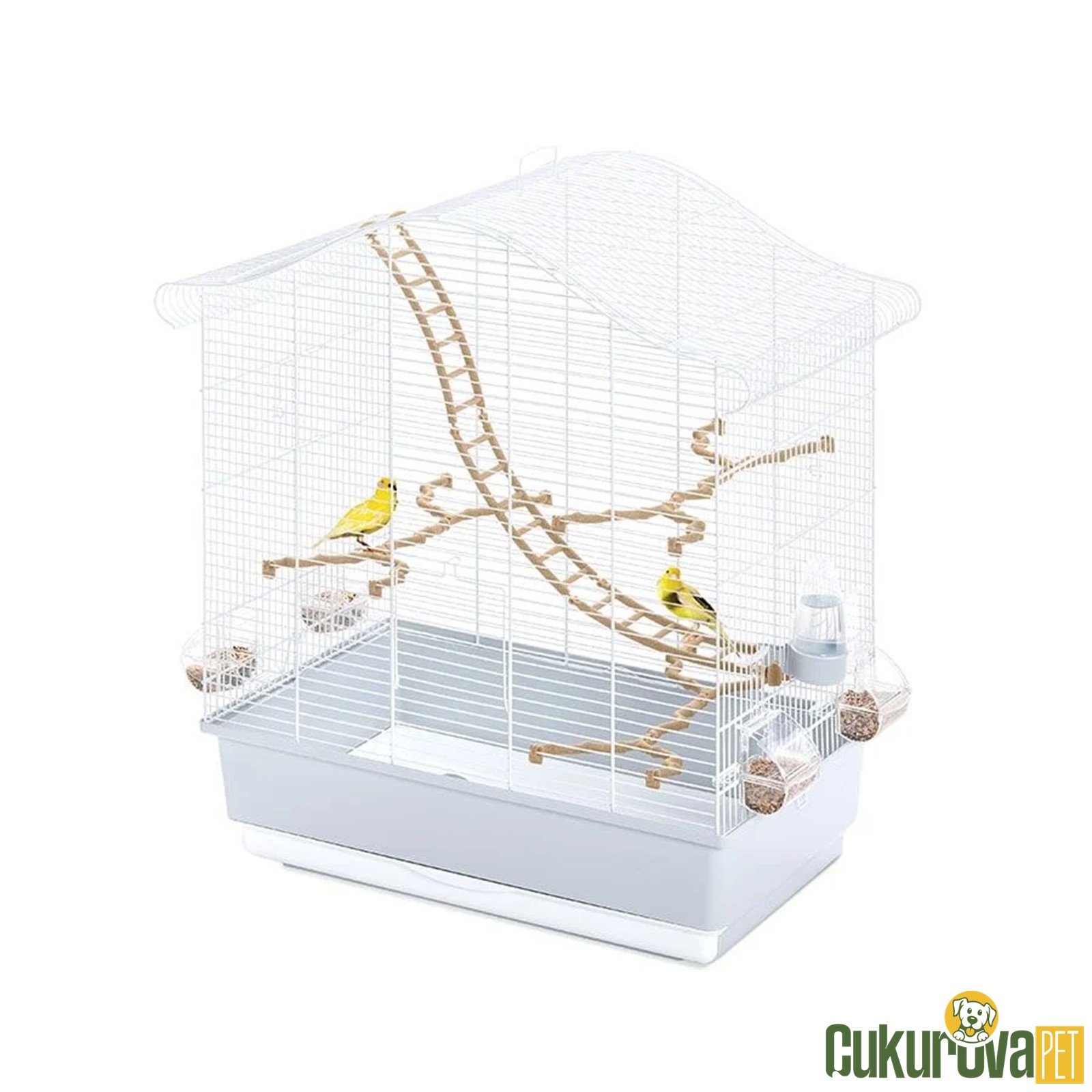 Imac Elettra Kanarya Kuş Kafesi Mavi & Beyaz - 67 x 42.5 x 58.5 Cm