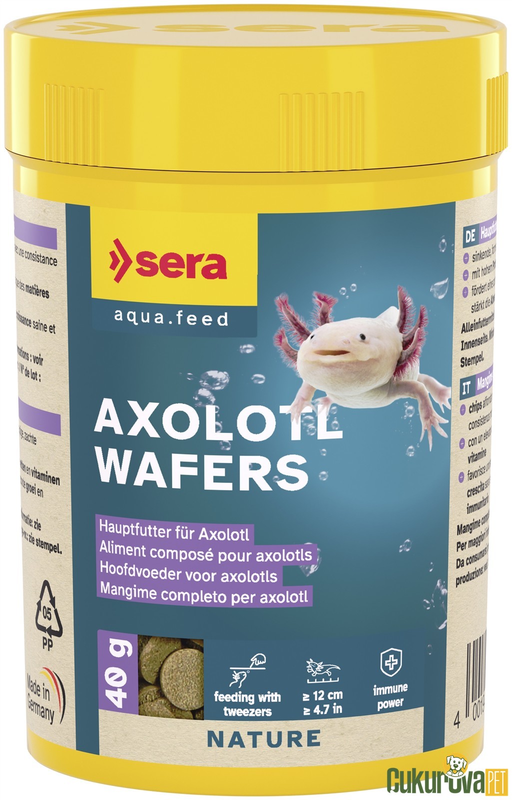 Sera Axolotl Wafers Nature 100 Ml - 40 Gr