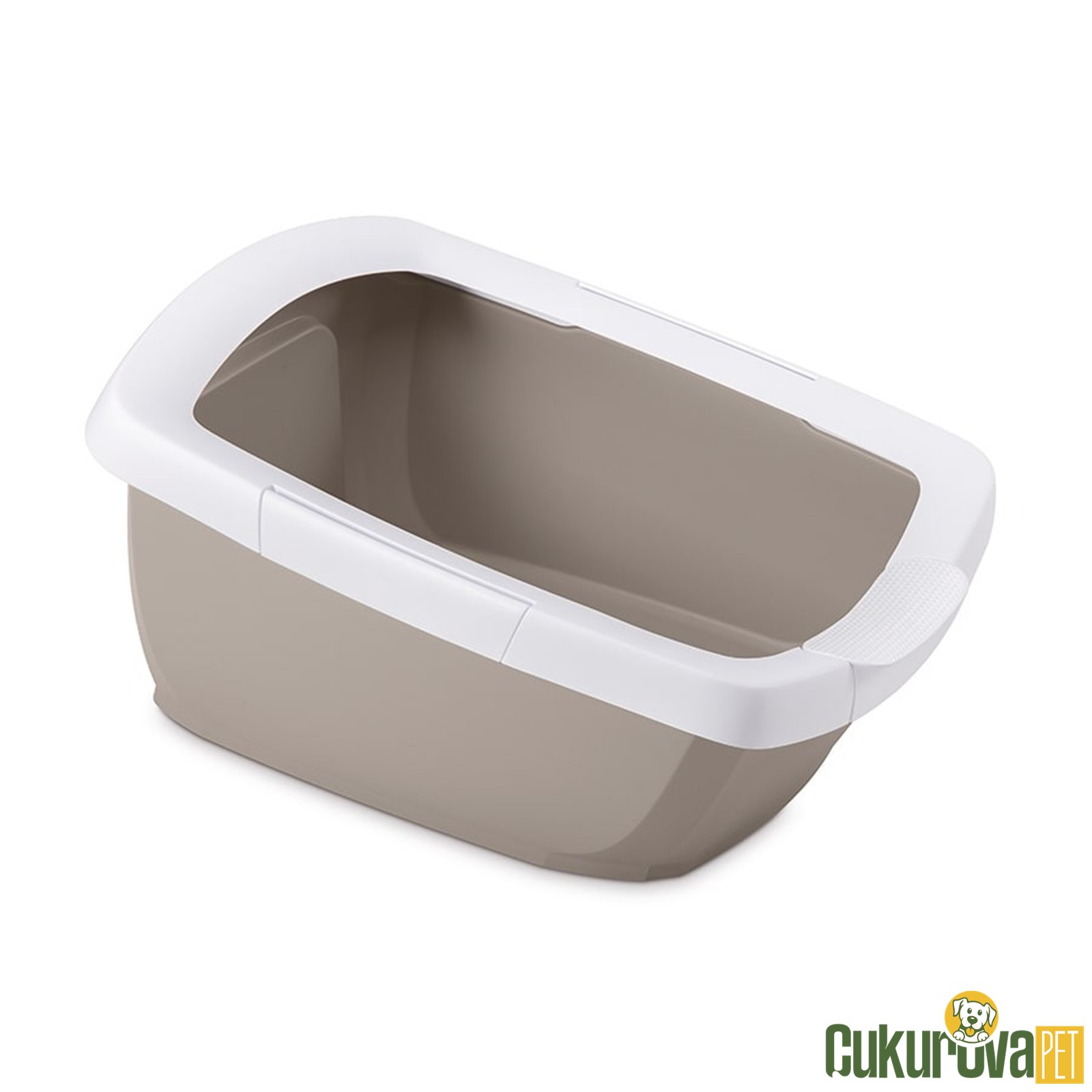 Imac Açık Kedi Tuvaleti Funny - Bej / Beyaz - 65 x 47.5 x 33 Cm