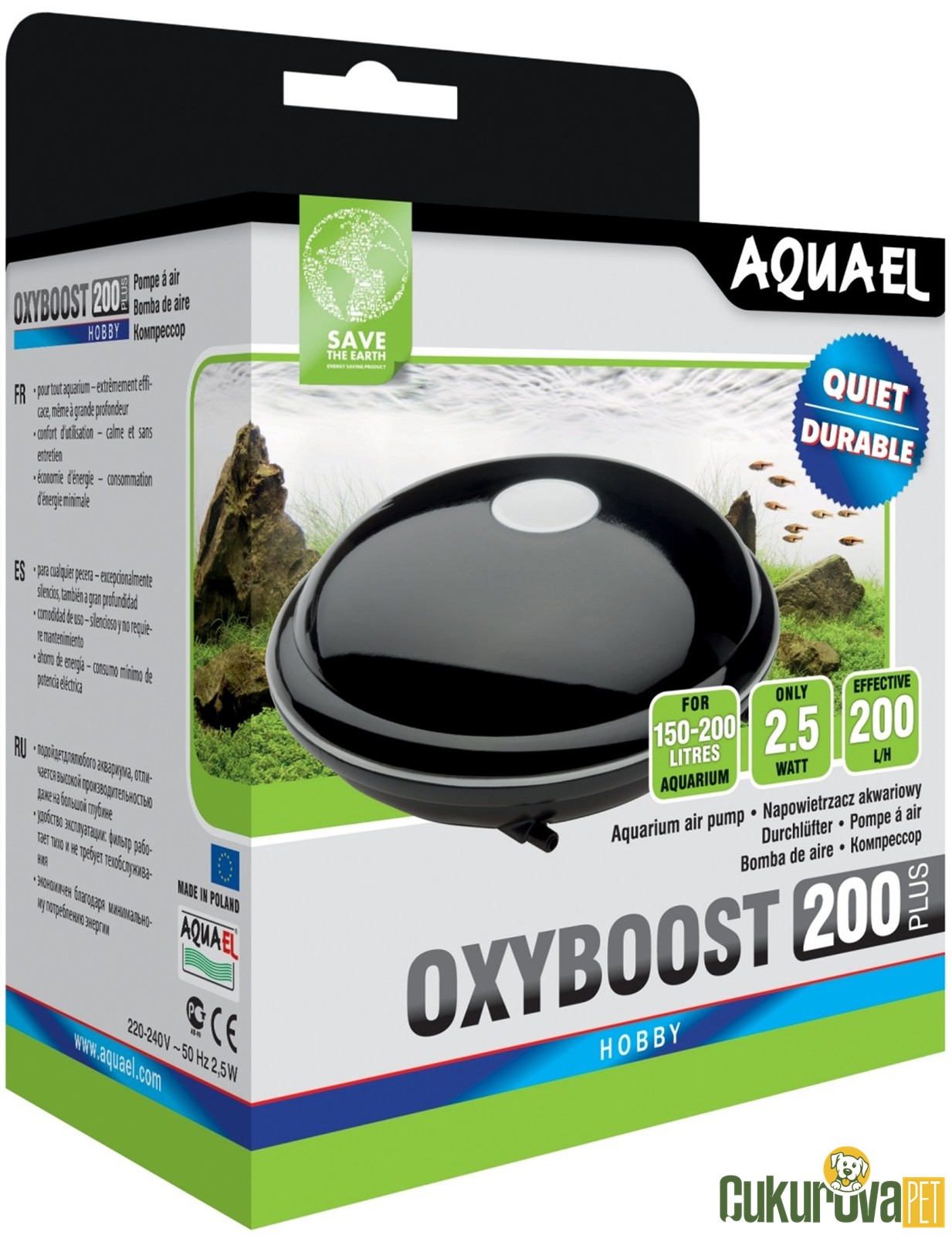 Aquael Oxyboost Ap - 200 Plus Çi̇ft Çıkışlı Hava Motoru 2.5 W