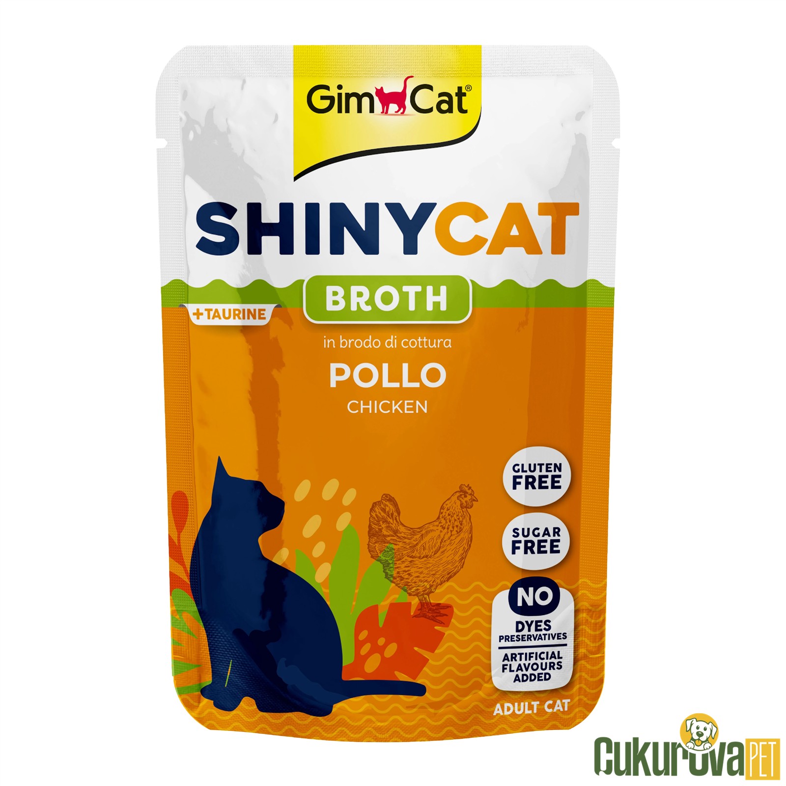Gimcat Pouch ShinyCat Tavuklu Yetişki̇n Kedi̇ Yaş Maması 70 Gr
