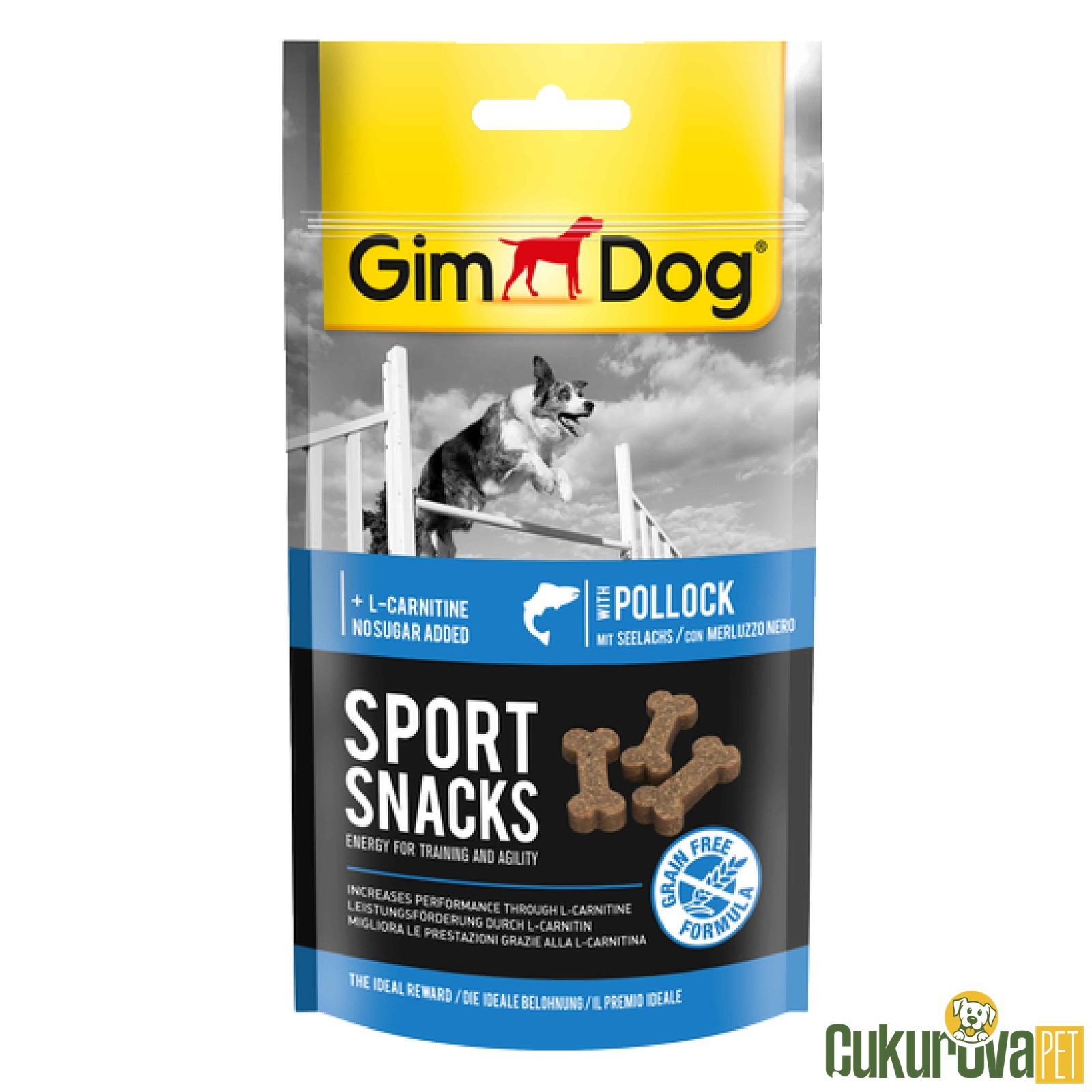 Gimdog Sport Snacks Kömür Balıklı & L - Carnitinli Köpek Ödül Maması 60 Gr