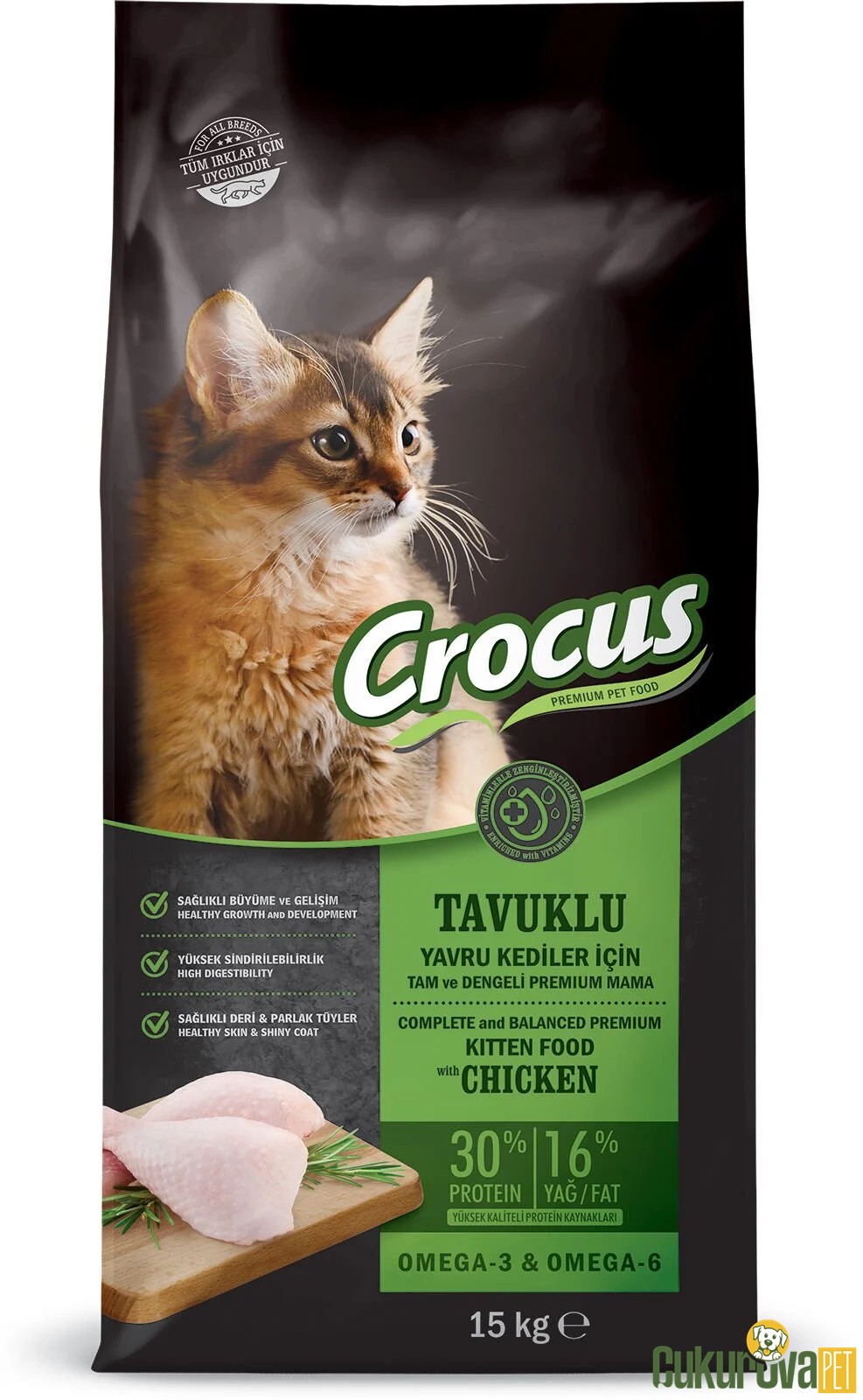 Crocus Kitten Tavuklu Yavru Kedi Maması 15 Kg