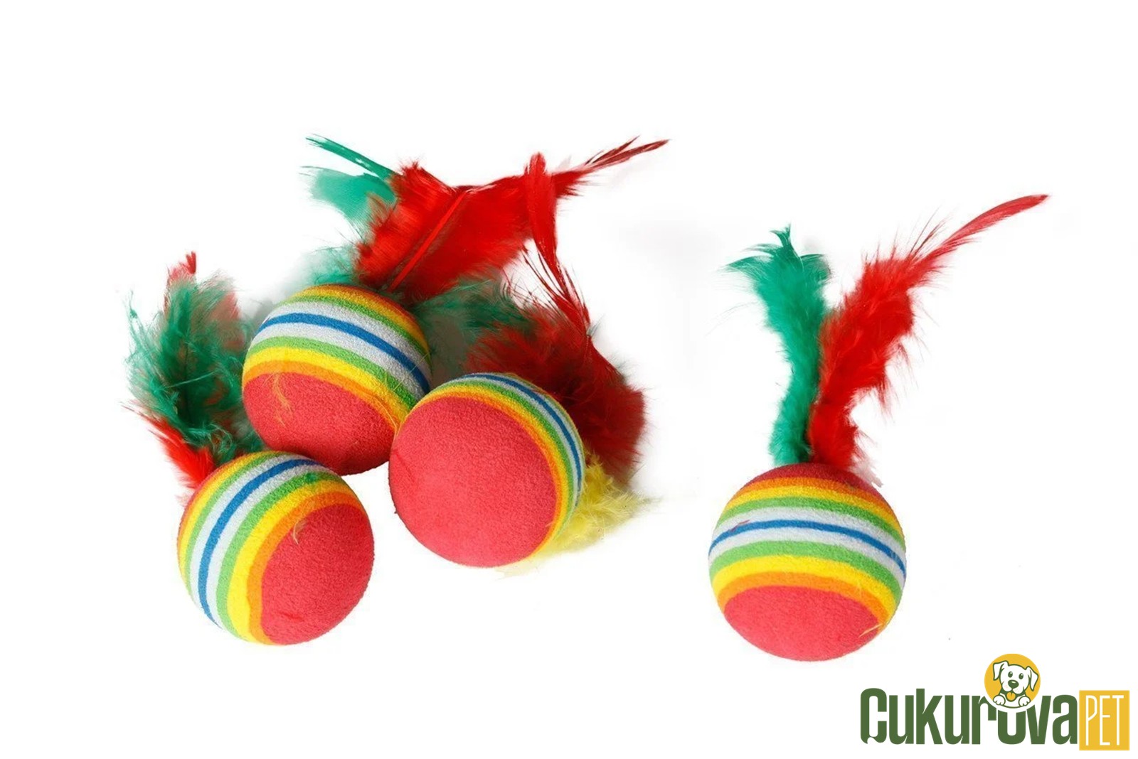 Karlie Tüylü Top 3 Cm ( 4'lü)