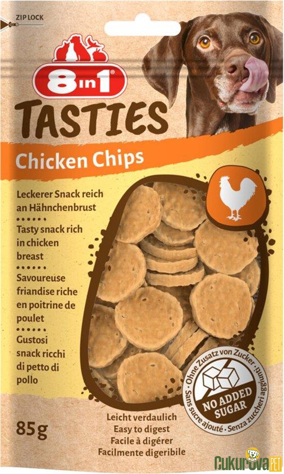 8 In 1 Chicken Chips Tavuklu Köpek Ödül Maması 85 Gr