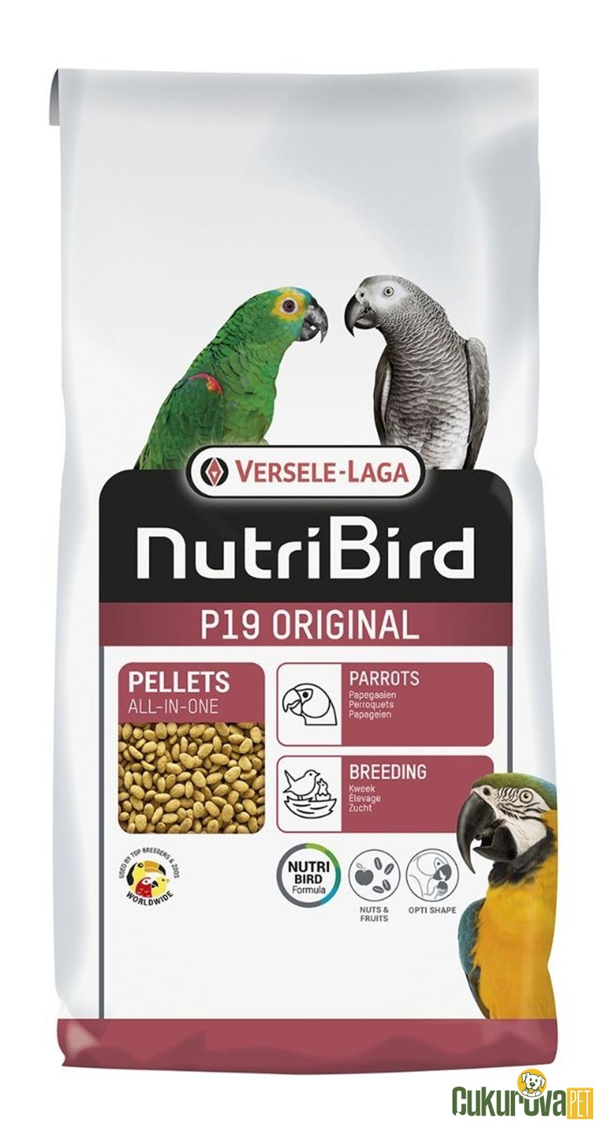 Versele Laga NutriBird P19 Original Pellets Papağan Yemi 10 Kg