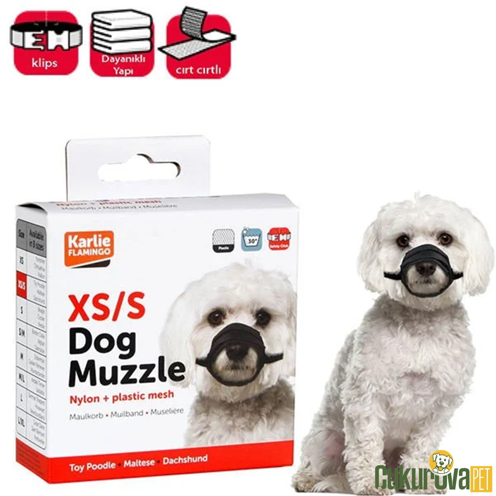 Karlie Soft Köpek Ağızlık 30 - 45 Cm ( Siyah ) Xs / S