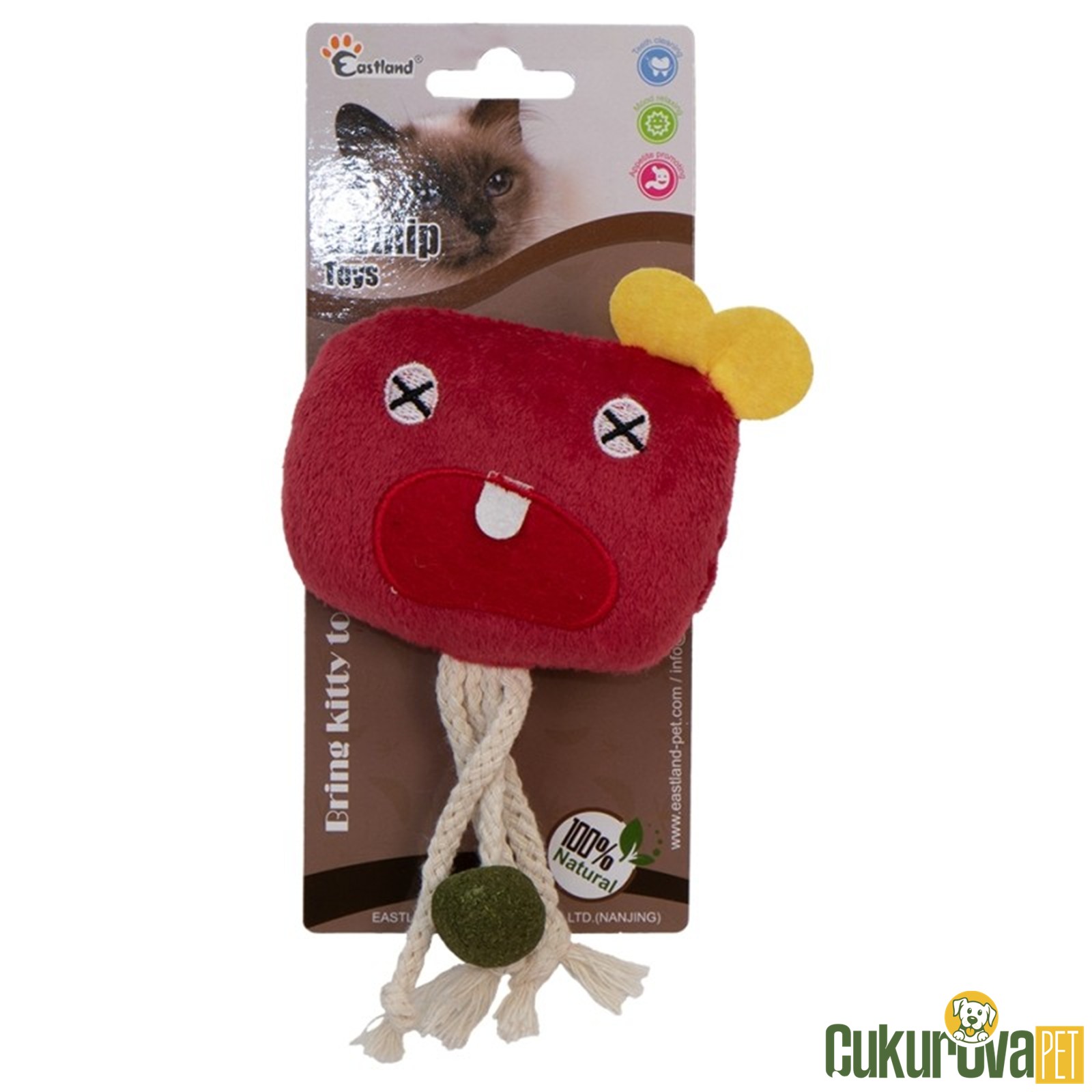 Eastland Kedi̇ Oyuncağı Catnipli Peluş Küp Canavar 10 Cm